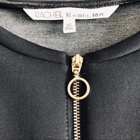 Rachel Rachel Roy Black & Grey Zipper Front Dress - Picture 7 of 10